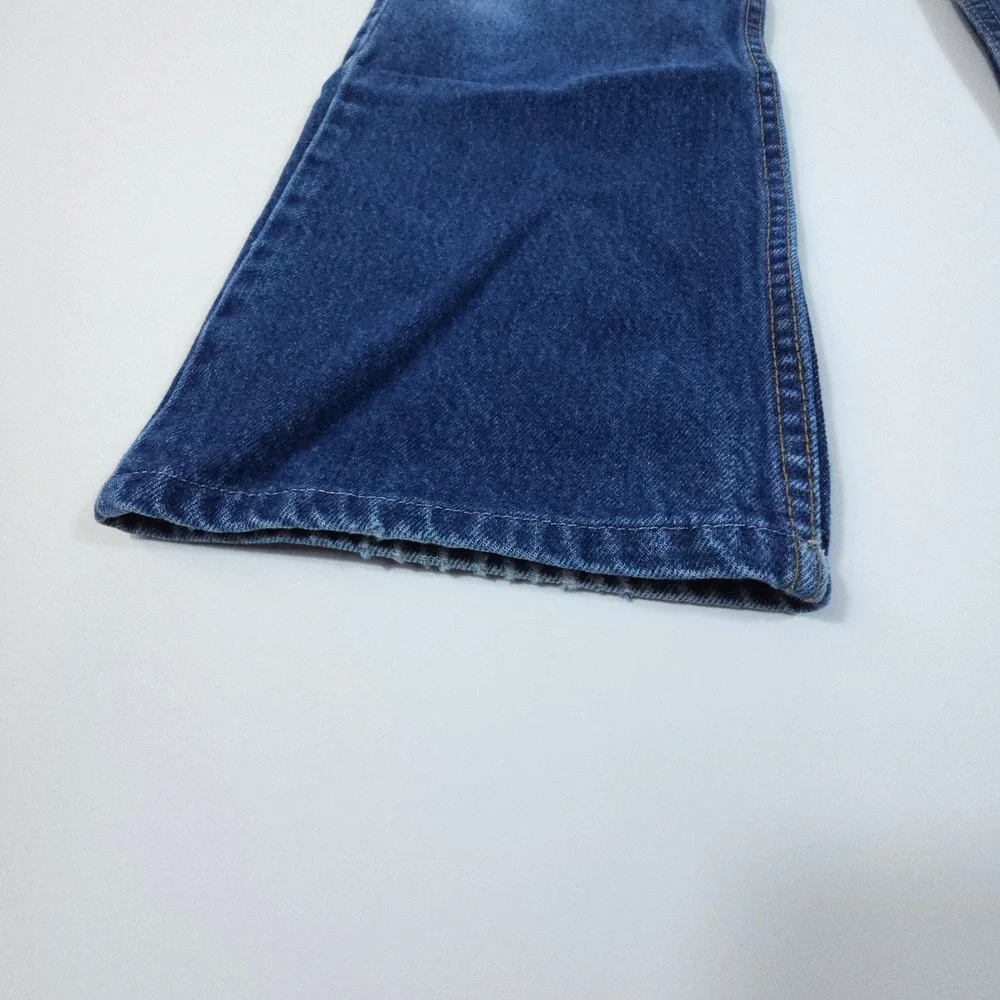 VTG Y2K Levi 517 Mens 32x24 Blue Orange Tab Straight Leg Jeans USA Made Fade